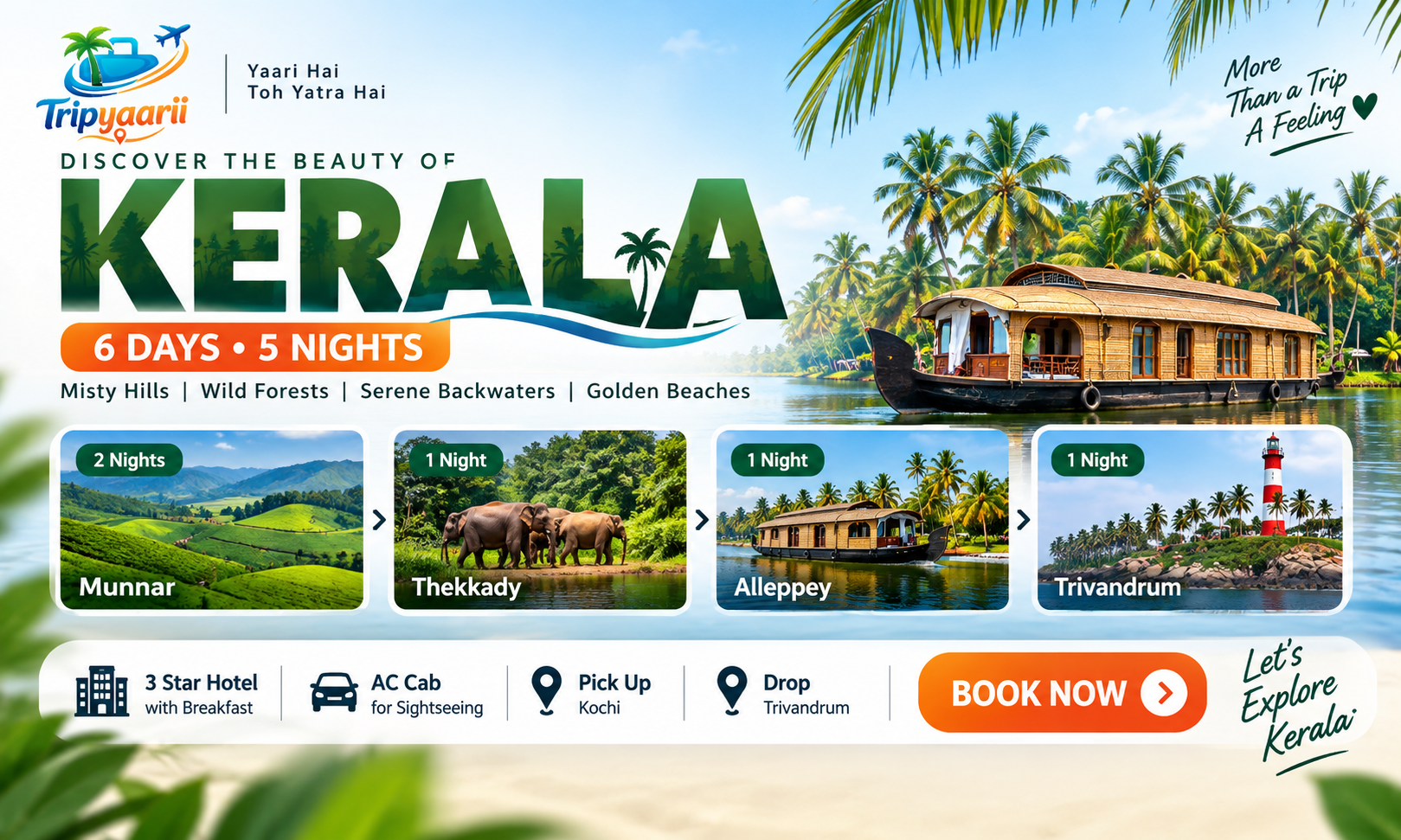6 Days 5 Night Kerala Package